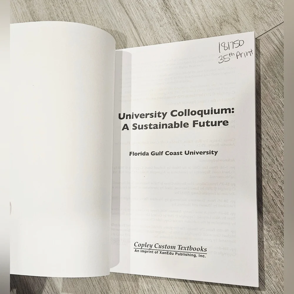 BOGOUniversity Colloquium A Sustainable Future for Florida Gulf Coast University
